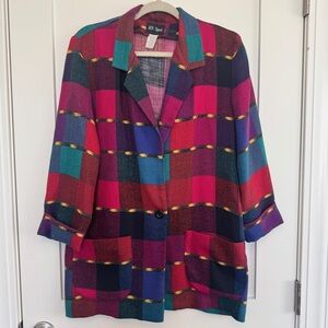 AB SPORT Blazer Oversized Multicolor Checker Size M